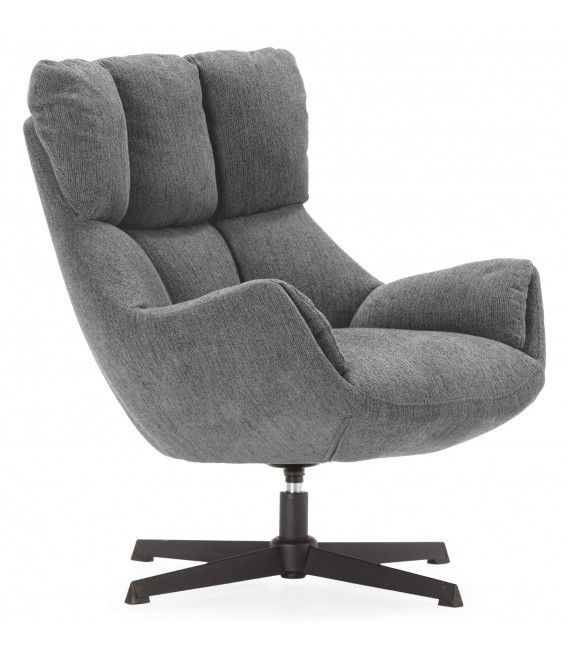 Butaca Giratoria en Chenilla Gris Mdmhogar
