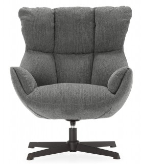 Butaca Giratoria en Chenilla Gris Mdmhogar1
