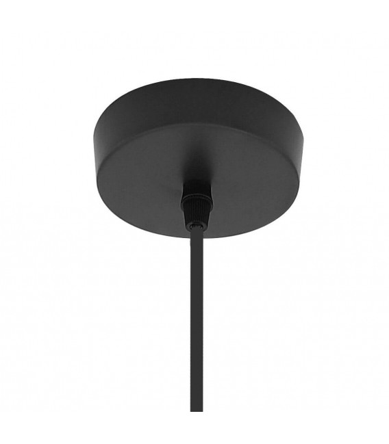 Lámpara de Techo Boho Chic en Tela de Saco y Terciopelo negro Mdmhogar2