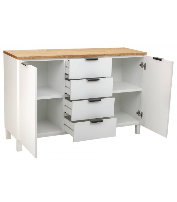 Aparador Pequeño de Estilo Nórdico en Madera de Abeto Mdmhogar4