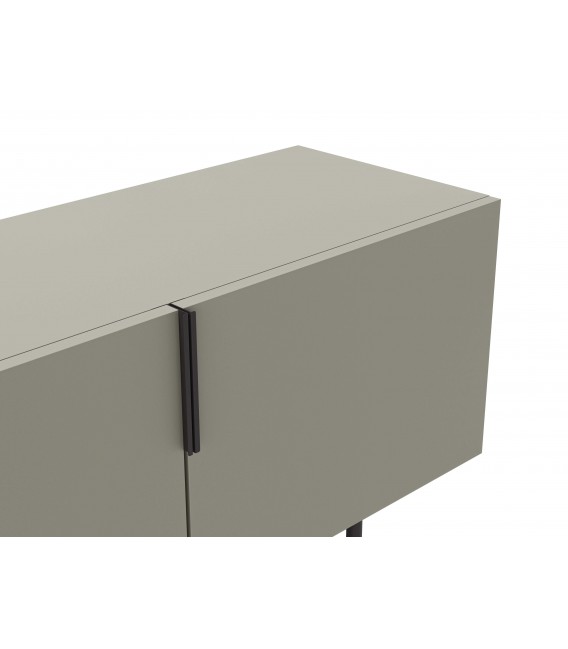 Mueble de TV Largo en Melamina Verde y Metal Negro Mdmhogar5