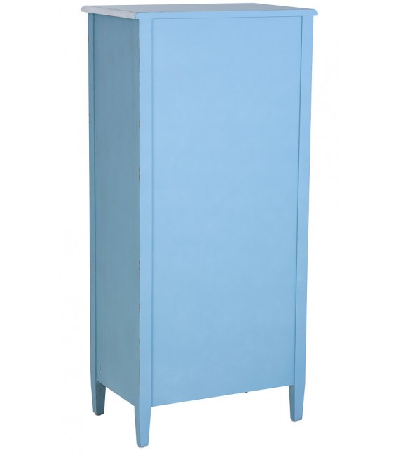 Sinfonier Clásico Romántico con 6 Cajones Madera y Ratán Azul Rozado Mdmhogar3