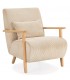 Butaca Nórdica Cómoda con Tapizado en Pana Beige Mdmhogar1