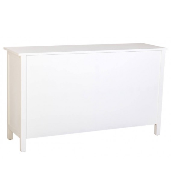 Aparador Pequeño Lacado en Blanco con Puertas Talladas Mdmhogar3