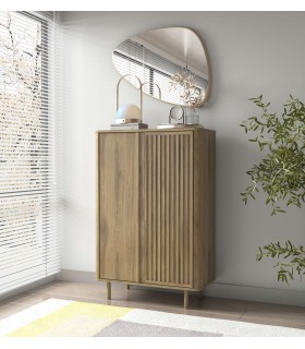 Armario Alacena Bajo Moderno en Melamina Roble Tostado Mdmhogar