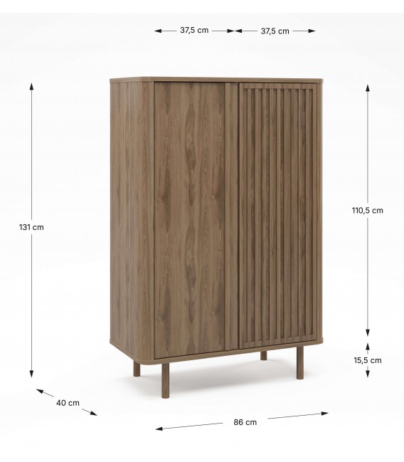 Armario Alacena Bajo Moderno en Melamina Roble Tostado Mdmhogar4