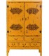 Armario Alacena Bajo Estilo Oriental Madera de Olmo Lacado en Amarillo Mdmhogar1