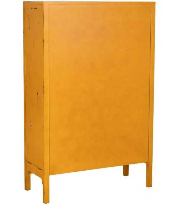 Armario Alacena Bajo Estilo Oriental Madera de Olmo Lacado en Amarillo Mdmhogar3