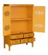 Armario Alacena Bajo Estilo Oriental Madera de Olmo Lacado en Amarillo Mdmhogar2