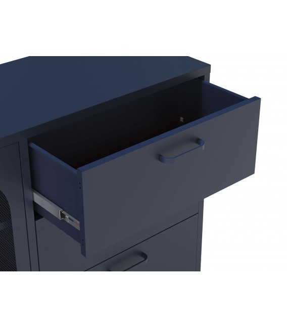 Aparador de Estilo Vintage – Metal Lacado Azul Oscuro Mdmhogar6