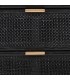 Mesita de Noche con 3 Cajones en Madera y Ratán Negro Mdmhogar5
