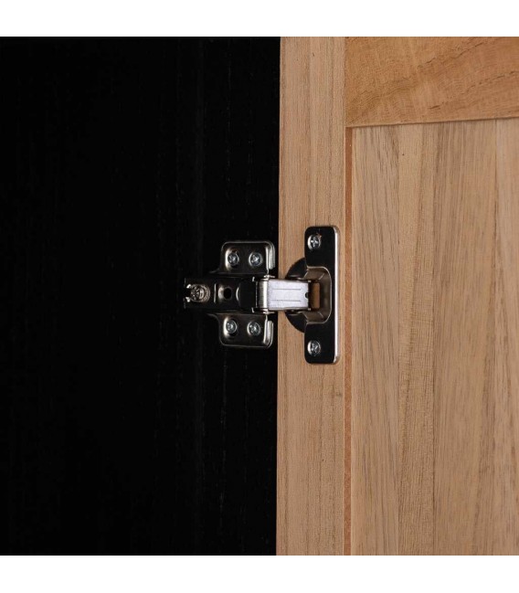 Aparador Pequeño en Madera de Paulonia con Listones en Color Miel Mdmhogar6