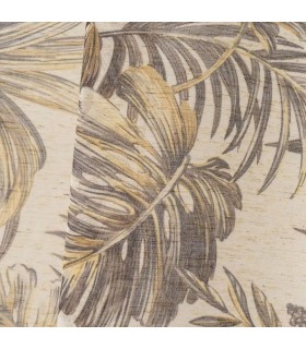 Cortina Visillo Semitransparente con Estampado Floral Mdmhogar1