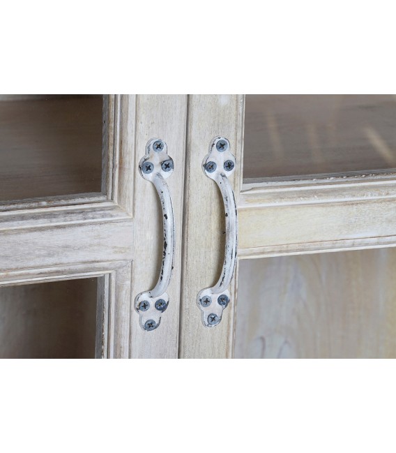 Vitrina Artesanal en Madera Maciza de Mango Tallada Mdmhogar3