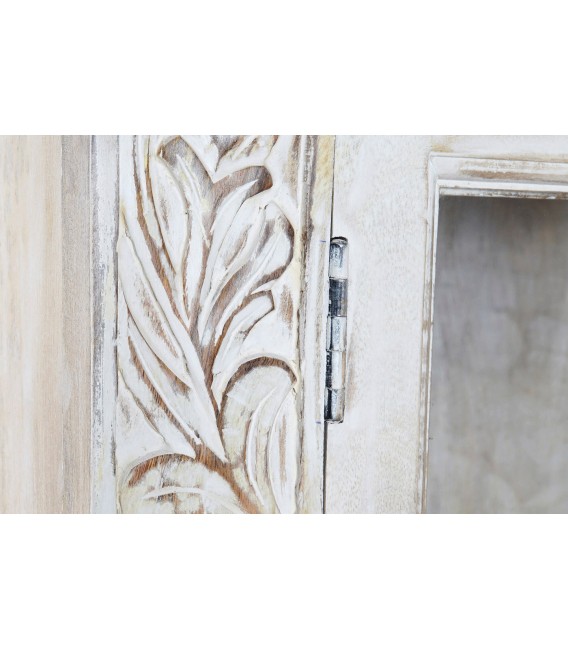 Vitrina Artesanal en Madera Maciza de Mango Tallada Mdmhogar2