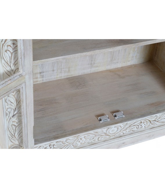 Vitrina Artesanal en Madera Maciza de Mango Tallada Mdmhogar4