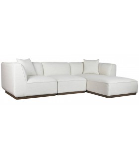 Sofá tres plazas chaise longue – Minimalismo y confort Mdmhogar
