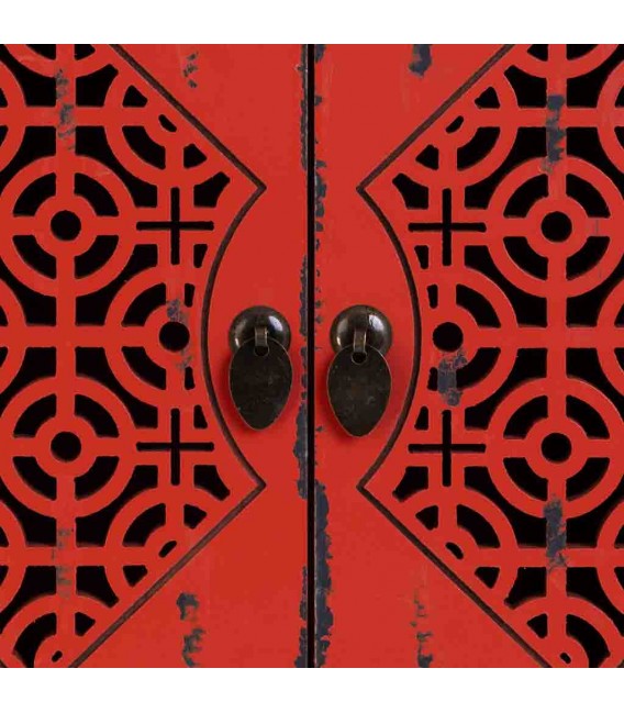 Mesita de noche olmo rojo – Estilo oriental con herrajes Mdmhogar4