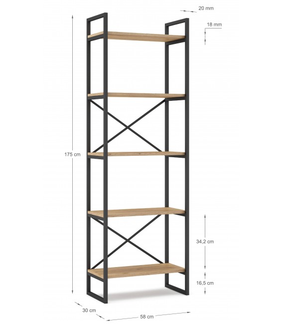 Librería estantería pequeña – Diseño moderno y robusto Mdmhogar3