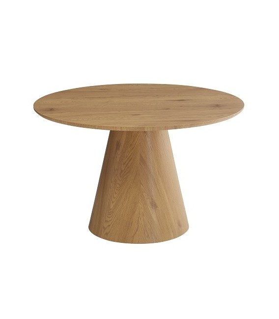 Mesa de comedor redonda – Estabilidad y diseño en roble Mdmhogar1