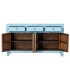 Aparador oriental lacado azul brillo – Pieza única en madera maciza Mdmhogar2