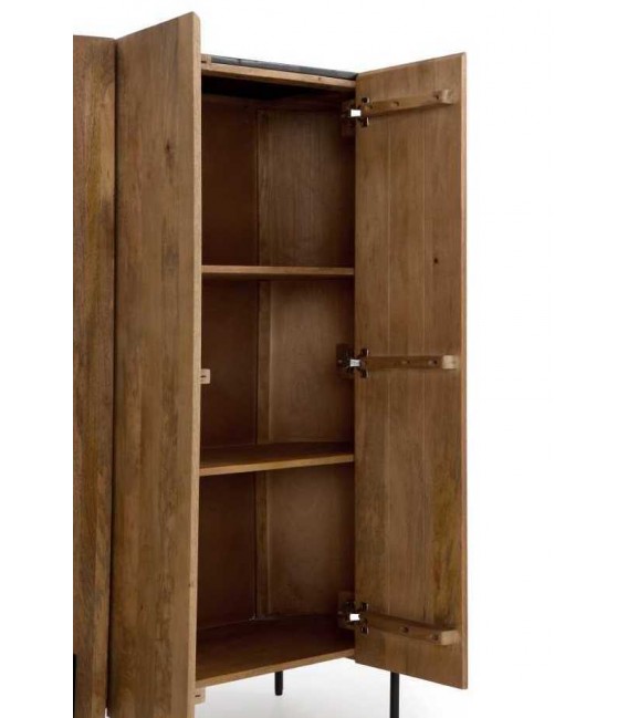 Armario alacena madera – Diseño moderno con metal negro Mdmhogar4