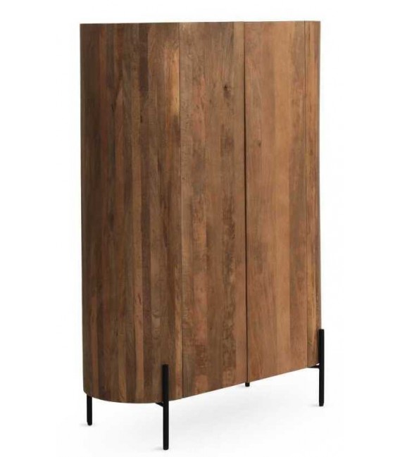 Armario alacena madera – Diseño moderno con metal negro Mdmhogar