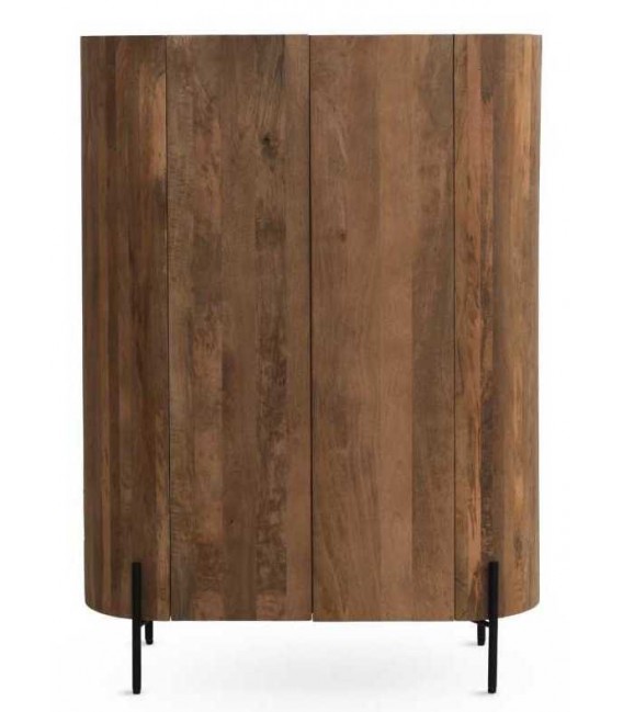 Armario alacena madera – Diseño moderno con metal negro Mdmhogar1