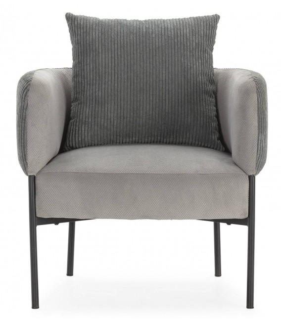 Butaca tapizada gris – Confort y diseño moderno Mdmhogar1