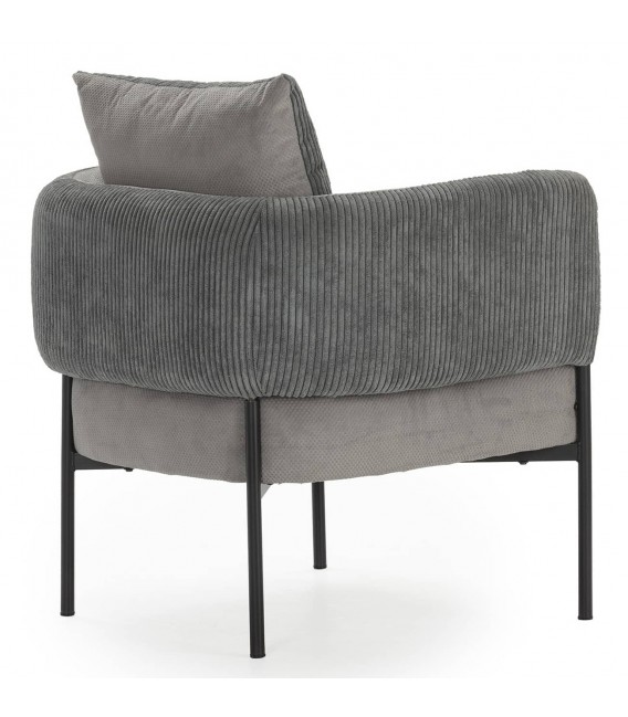 Butaca tapizada gris – Confort y diseño moderno Mdmhogar3