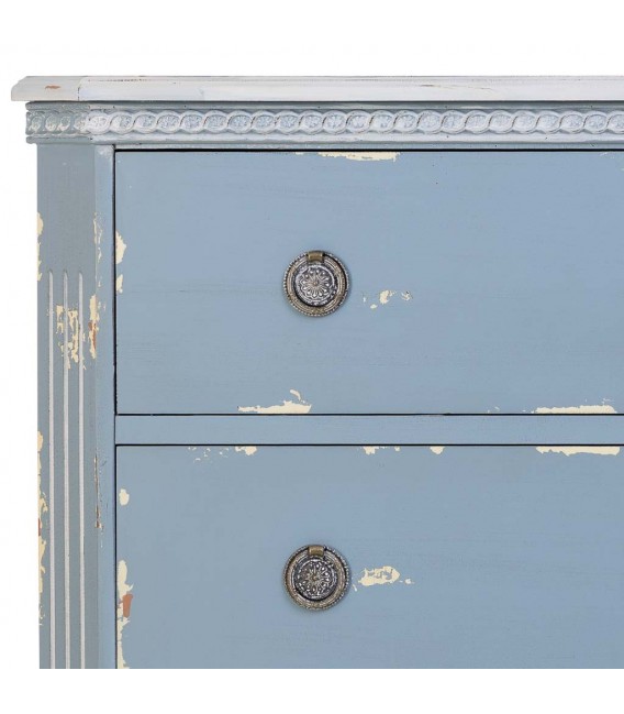 Cómoda azul decapada – Estilo clásico y almacenaje práctico Mdmhogar4