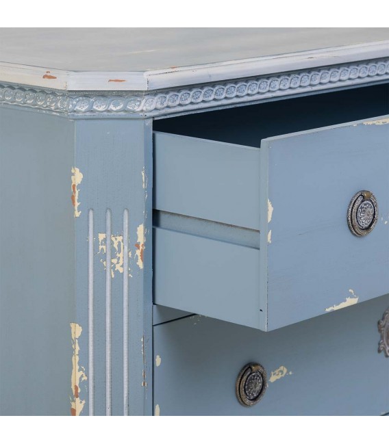 Cómoda azul decapada – Estilo clásico y almacenaje práctico Mdmhogar5