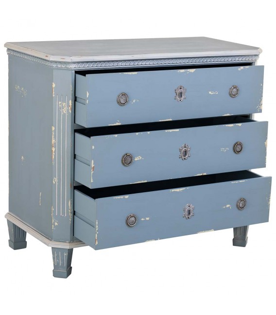 Cómoda azul decapada – Estilo clásico y almacenaje práctico Mdmhogar2