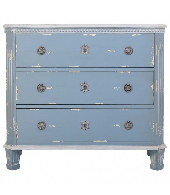 Cómoda azul decapada – Estilo clásico y almacenaje práctico Mdmhogar1