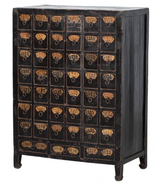 Mueble clasificador antiguo – Farmacia oriental, 100 años Mdmhogar