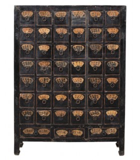 Mueble clasificador antiguo – Farmacia oriental, 100 años Mdmhogar1