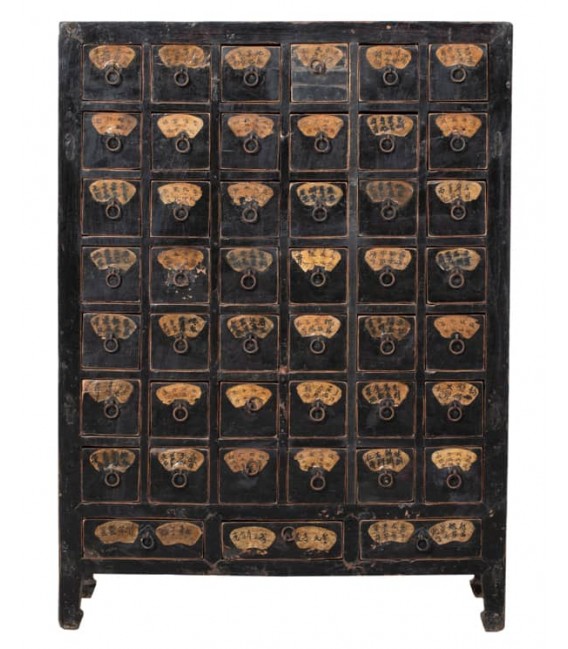 Mueble clasificador antiguo – Farmacia oriental, 100 años Mdmhogar1