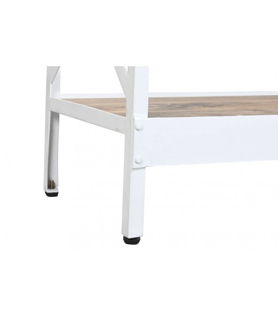 Librería con escalera – Madera de mango y metal blanco Mdmhogar7