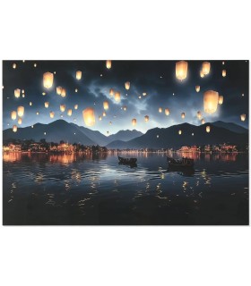 Cuadro en cristal – Foto de Japón con farolillos Mdmhogar