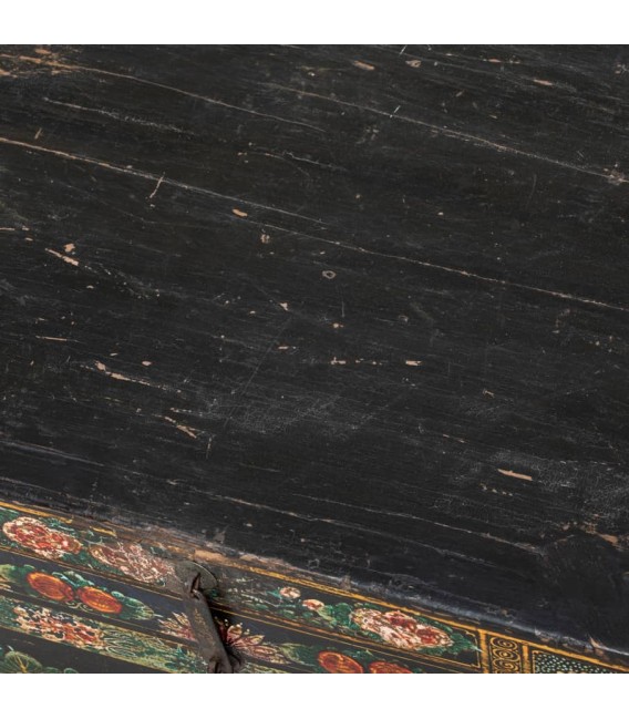 Baúl antiguo oriental – Madera de sicomoro pintada a mano Mdmhogar3