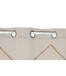 Cortina de algodón – Estilo natural con detalles en beige Mdmhogar1