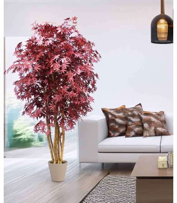 Árbol artificial arce rojo – Elegancia sin mantenimiento Mdmhogar
