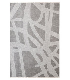 Alfombra grande en tonos topo de estilo contemporáneo.