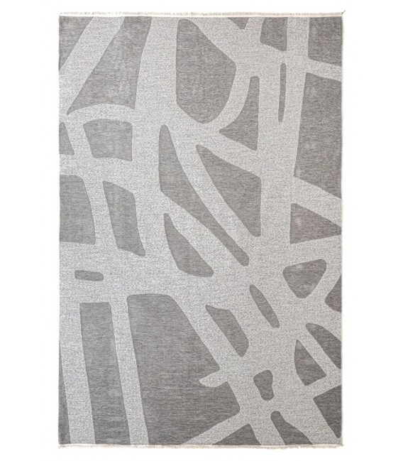 Alfombra grande en tonos topo de estilo contemporáneo.