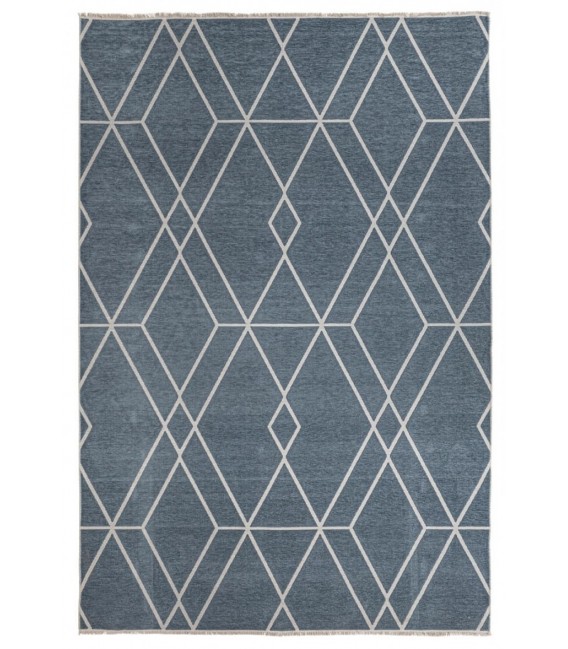 Alfombra grande tonos azules y blancos  de estilo contemporáneo. mdmhogar