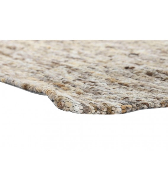 Alfombra rectangular boho chic, lana tejida a mano en tonos tierra. Mdmhogar3