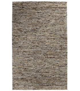 Alfombra rectangular boho chic, lana tejida a mano en tonos tierra. Mdmhogar