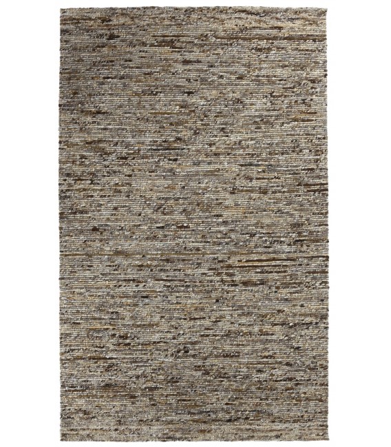 Alfombra rectangular boho chic, lana tejida a mano en tonos tierra. Mdmhogar