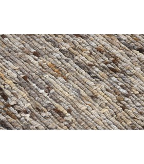 Alfombra rectangular boho chic, lana tejida a mano en tonos tierra. Mdmhogar1