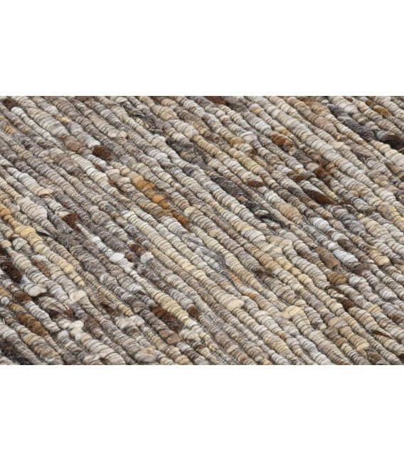 Alfombra rectangular boho chic, lana tejida a mano en tonos tierra. Mdmhogar1